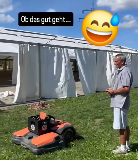 Husqvarna Ceora transportiert Bierkiste beim Ringinger Herbstfest